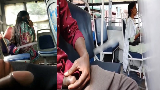 Daring Horny Guy – Flash Dick Inside Public Bus Porn
