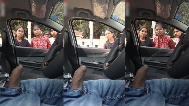 Daring Guy Flash Dick – College Girls Inside Car Mms